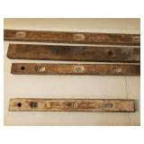 Six Old Wood Levels