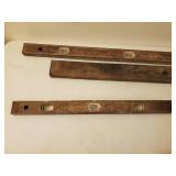 Six Old Wood Levels