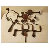 Seven Vintage Hand Augers
