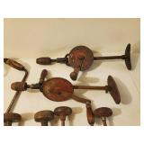 Seven Vintage Hand Augers