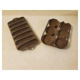Vintage Cast Iron Corn Tray And Muffin Pan No. 8