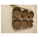 Vintage Cast Iron Corn Tray And Muffin Pan No. 8
