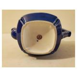 Dark Blue Hand Painted Teapot