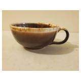 Two Vintage Pieces Of Brown Dripped Pottery