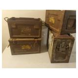 Four Vintage Ammo Boxes