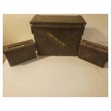 Three Army Ammo Boxes