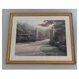 Large Framed “Summer Gate” Print by Thomas Kinkade