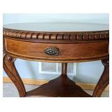 Henredon Round Wood Accent Table