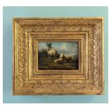 Small Gold Framed Sheep Painting