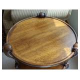 Beautiful Round Tired Accent Table by Hickory