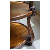 Beautiful Round Tired Accent Table by Hickory
