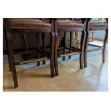 Three Leather Barstools by Hancock and Moore