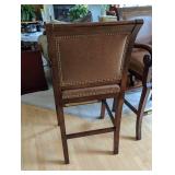 Three Leather Barstools by Hancock and Moore
