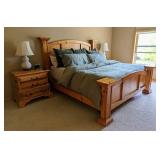 Belle Reve King Bed Frame and Matching Nightstands