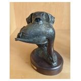 Bradford Williams for Big Sky Carvers Bronze Dog and Duck Sculpture