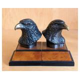Bronze Eagle Head Bookends