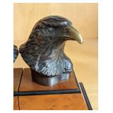 Bronze Eagle Head Bookends