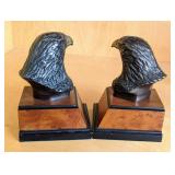 Bronze Eagle Head Bookends