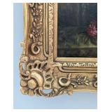 Gold Framed Canvas Floral Painting