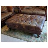 King Hickory Leather Ottoman