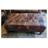 King Hickory Leather Ottoman