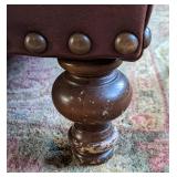 King Hickory Leather Ottoman