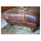 King Hickory Leather Ottoman