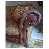 King Hickory Leather Accented Loveseat