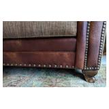 King Hickory Leather Accented Loveseat