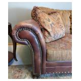 King Hickory Leather Accented Loveseat
