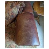 King Hickory Leather Accented Loveseat