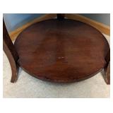 Round Wood Accent Table