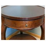Round Wood Accent Table