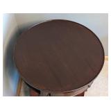 Round Wood Accent Table