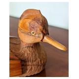 Carved Wood Duck Decoy by D.Ritter