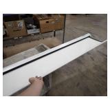Projector Screen // No Stand but has loops for hanging // screen is in great shape, no tears or holes99 Inches Long