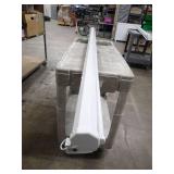 Projector Screen // No Stand but has loops for hanging // screen is in great shape, no tears or holes75 Inches Long