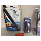 box of misc  TV Antenna  Matchbox Cars Cab Handles