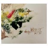 Original Rice Paper and Acrylic Art by A.H. Wobig