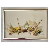 Original Rice Paper and Acrylic Art by A.H. Wobig