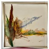 Original Rice Paper and Acrylic Art by A.H. Wobig