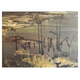 Beautiful Scenic Original Oil on Canvas Painting named "Woodland Scene" by Ron Hunter