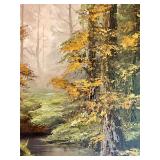 Beautiful Scenic Original Oil on Canvas Painting named "Woodland Scene" by Ron Hunter