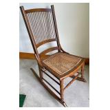 Vintage Caned Rocking Chair