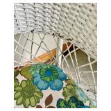 Charming Vintage White Wicker Patio Set