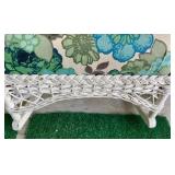 Charming Vintage White Wicker Patio Set