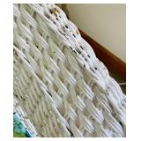 Charming Vintage White Wicker Patio Set