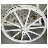 Wonderful White Wicker Cart with a Glass Top