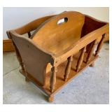 Vintage Wooden Magazine Rack