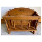Vintage Wooden Magazine Rack